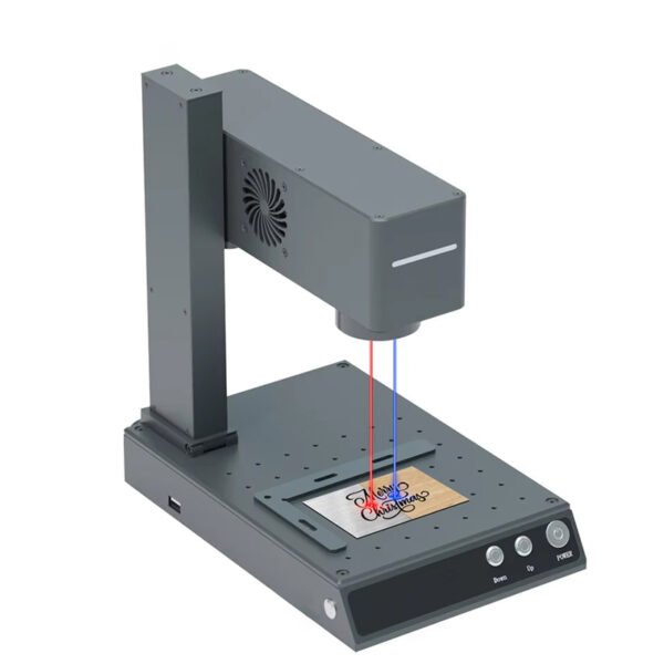 Máy đánh dấu laser Mini fiber để bàn, dùng cho Vàng, bạc, nhôm, đồng, thép, nhựa