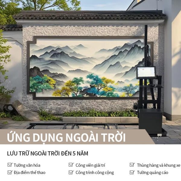 Máy in 3D UV tự động hoàn toàn cho tranh tường in trực tiếp theo phương thẳng đứng - Hình ảnh 2