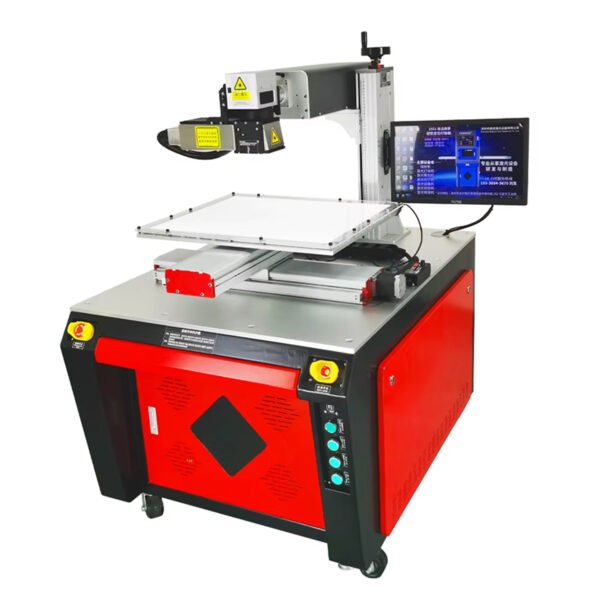 Máy đánh dấu laser UV/CO2/sợi quang, khu vực làm việc lớn 550x650mm, tích hợp bàn di chuyển trục XY