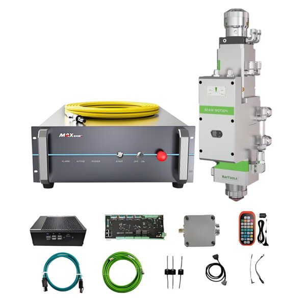 Bộ linh kiện 3 trong 1 cho máy cắt laser sợi quang (Nguồn laser MAX + Đầu cắt Raytools BM110 + Hệ thống điều khiển Raytools XC3000S)