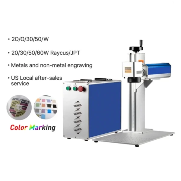 Máy khắc laser Mopa 2.5D, máy khắc 50W 60W, khắc màu kim loại cho trang sức, đồng, vàng, bạc, khắc DIY - Hình ảnh 4