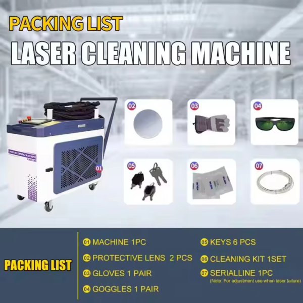 Máy làm sạch laser cầm tay công suất cao 1000W - 3000W - Hình ảnh 4